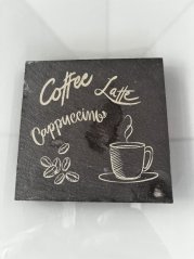 Břidlicový podtácek - Coffee, latte, cappuccino 4ks