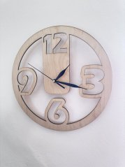 Dřevěné nástěnné hodiny STYLE - přírodní